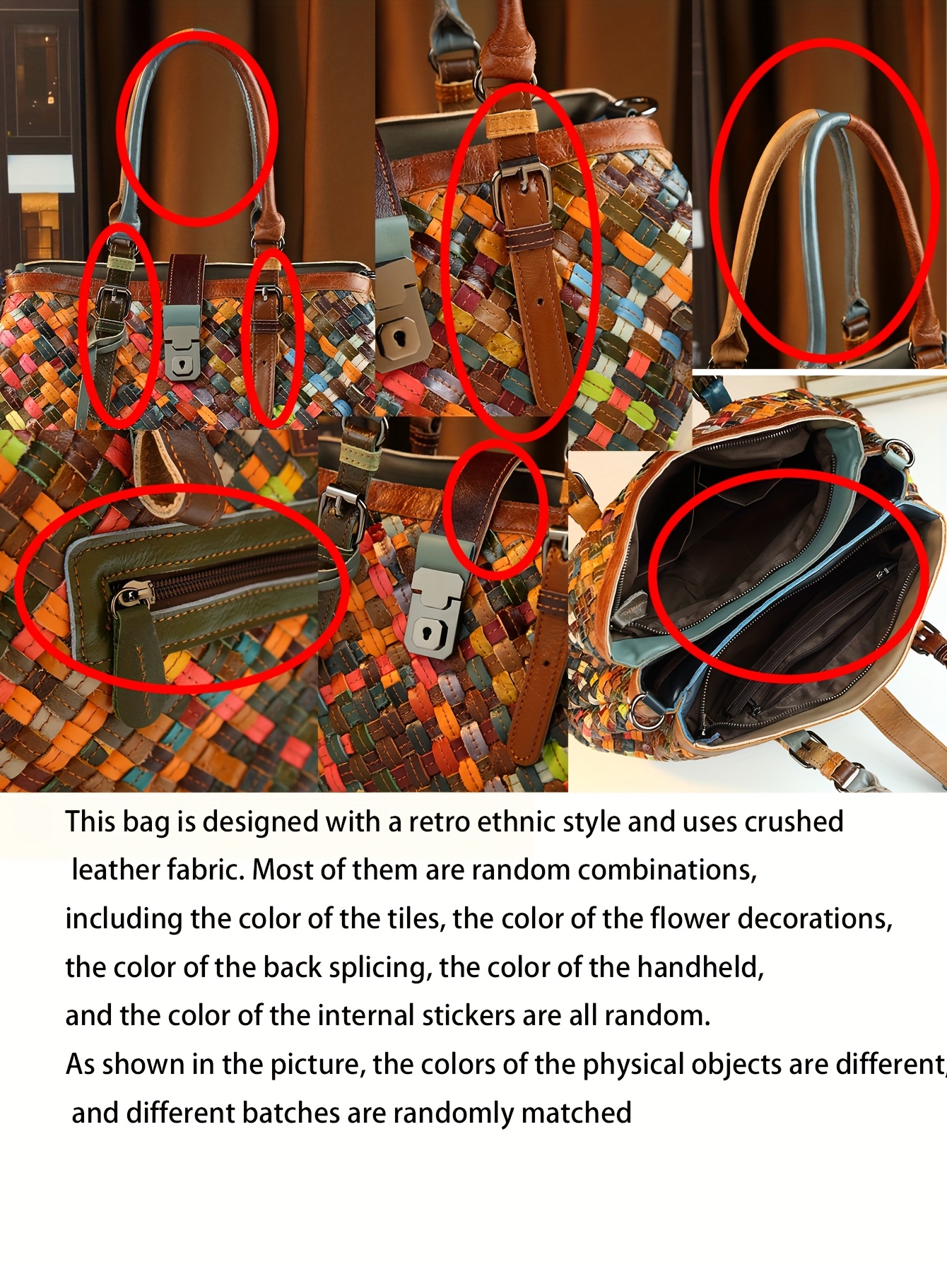 Handbag interior pockets