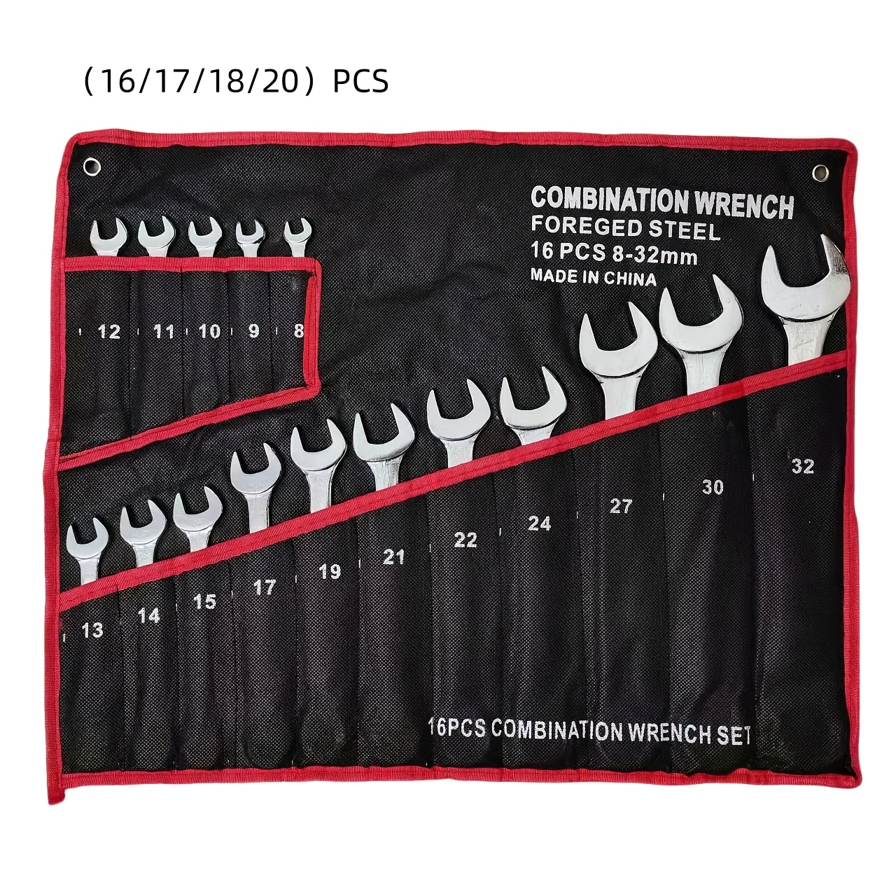 

A Set Of 16/17/18/20pcs Extended Board Plum Blossom -one Wrench Set, Open-end Wrench Tool Combination Full Set