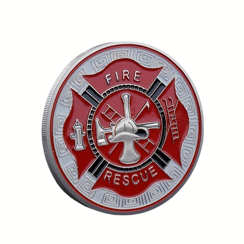 Firefighter Tribute Coin Commemorative Collectible - Temu