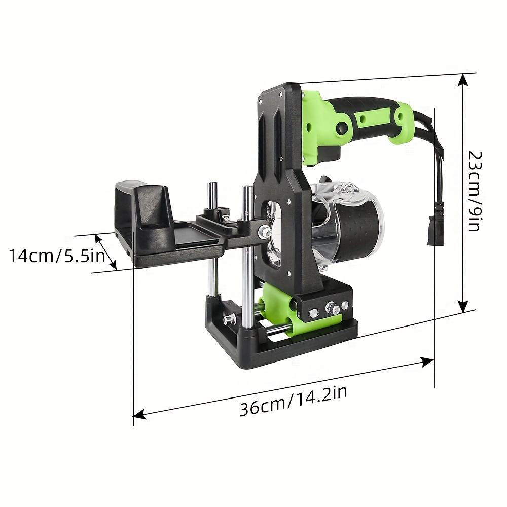 Image of Allsome 2 In 1 Woodworking Slotting Machine Bracket, Wood Trimming Machine Bracket Aluminum Alloy Wood Trimmer Router Support