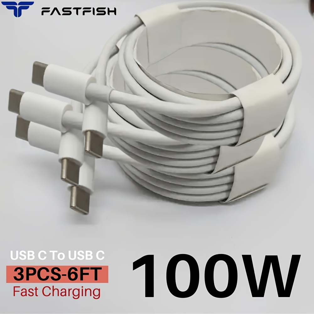 

3x 6ft 100w Usb C To Usb C Cable Pd For Ipad Mini/macbook/iphone 15