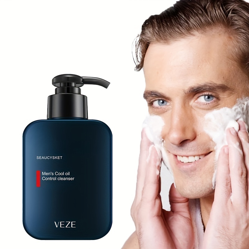 

Veze Men's Oil Control Facial Cleanser Gel 168g - Paraben-free, Unscented, Deep Cleansing, Hydrating, Pore Minimizing, Glycerin Rich, Suitable For All Skin Types