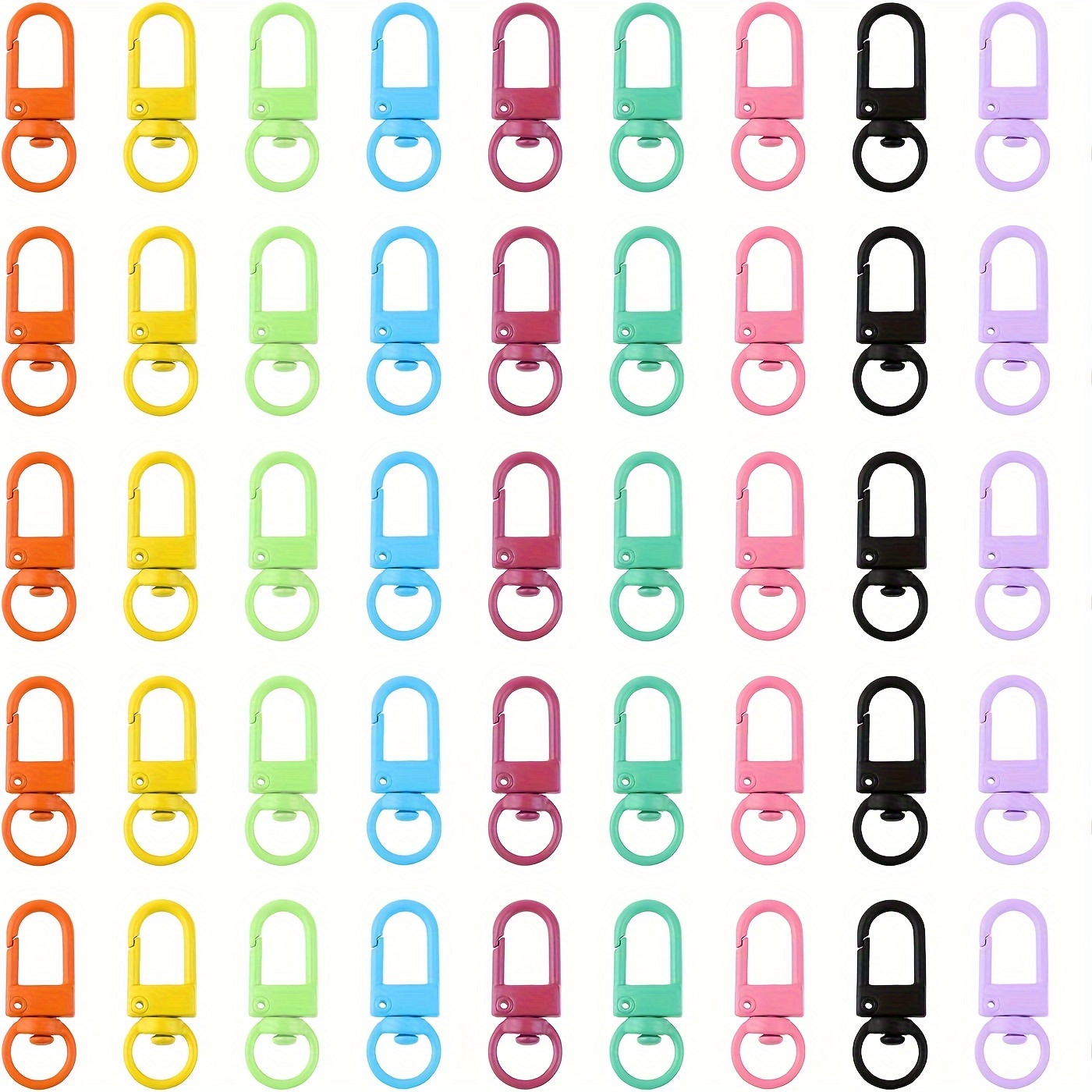 

50pcs Alloy Snap , Clasps Key , - Metal Keychain For Making, , And Accessories