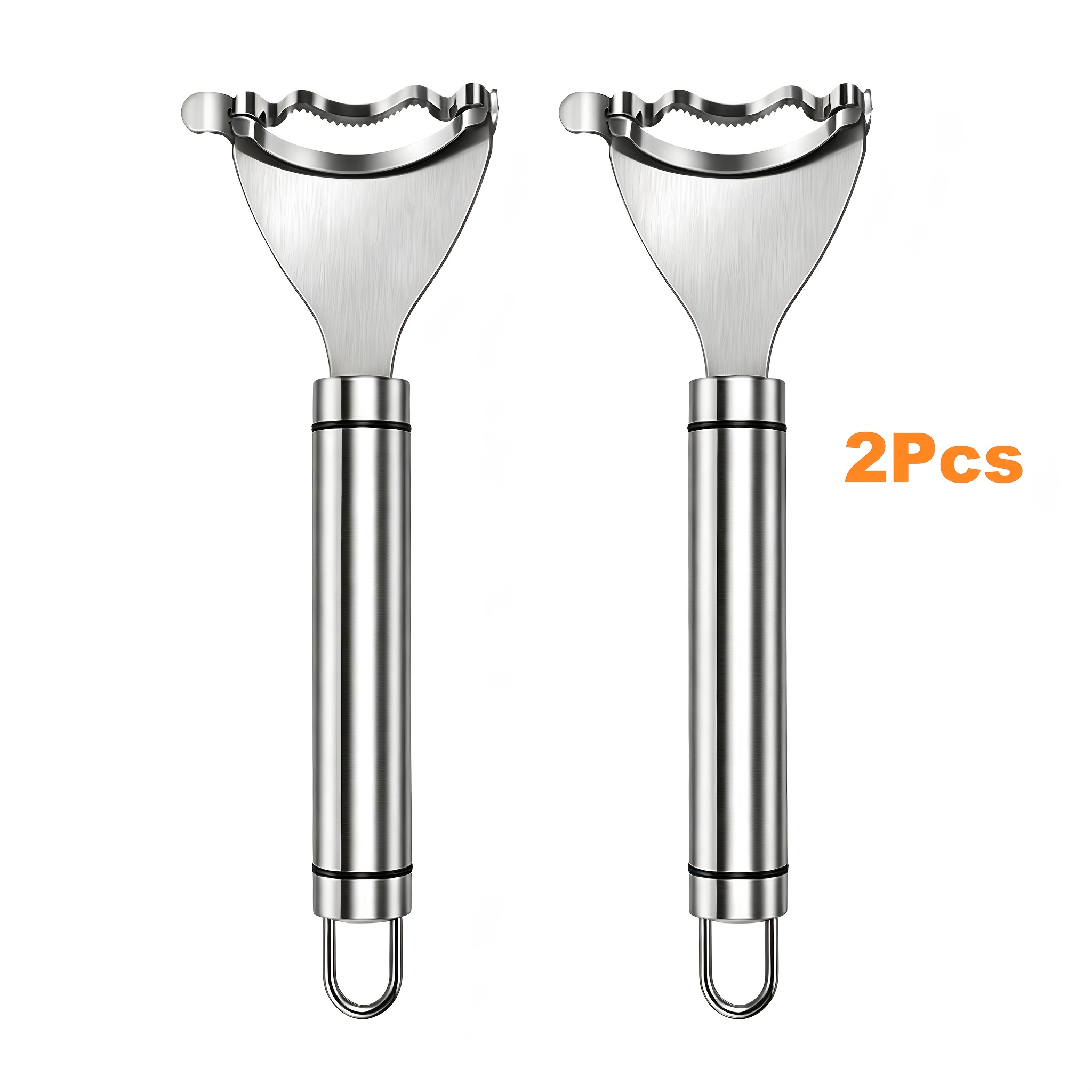 TEMU 2pcs/1pc Heavy-duty Stainless Steel Manual Corn Remover & Peeler - Heavy-duty Metal Corn With Sharp , Ergonomic Handle & Safety Lock For Home &