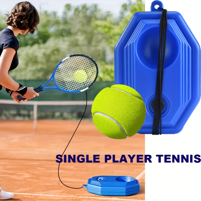 personal tennis trainer with adjustable rebound rope solo practice training system durable blue tennis equipment for backyard portable for skill levels beginners advanced solo or competitive play suitable for solo practice Product details 0
