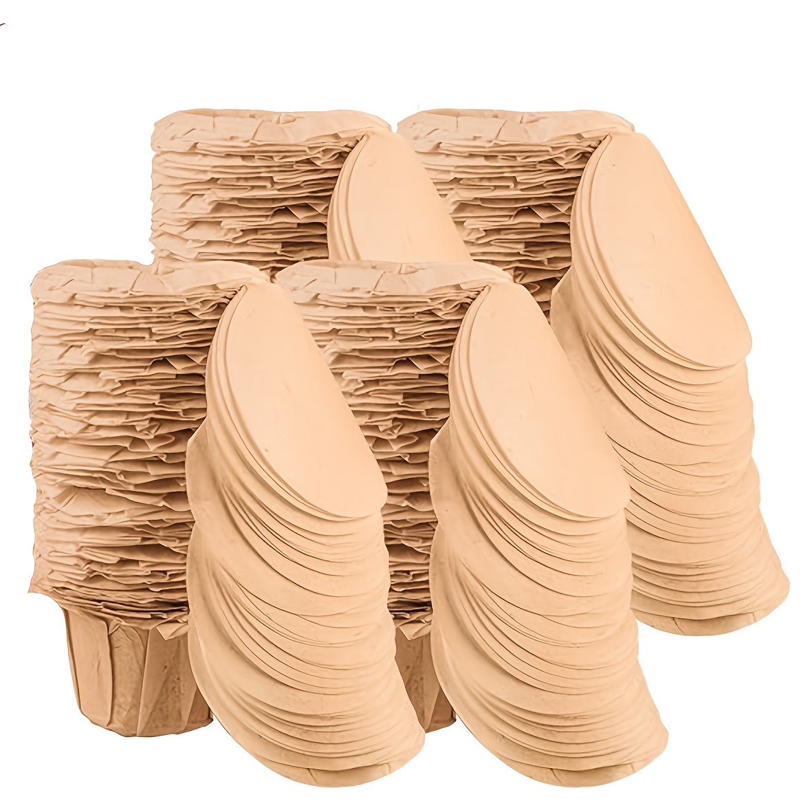 TEMU Replacement Paper Filters For Coffee That Are Disposable, Suitable For Of Single-serve Filters, And Compatible With Reusable Single-serve Pods For Coffee Machines (50 Count With Lid).