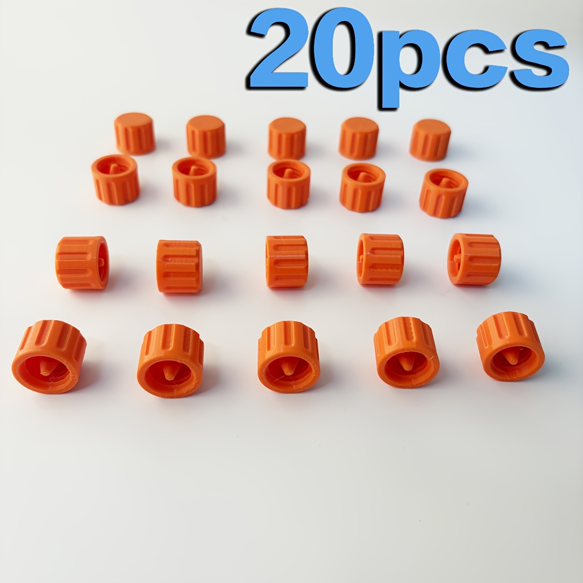 Image of 20pcs Polygonal Anti-hardening Sealing Caps For Standard Bore, Leak-proof And Waste-preventing, Reusable Tube Plugs With Threaded Seals, Suitable For Caulk Tubes, Home Improvement Tool Additions