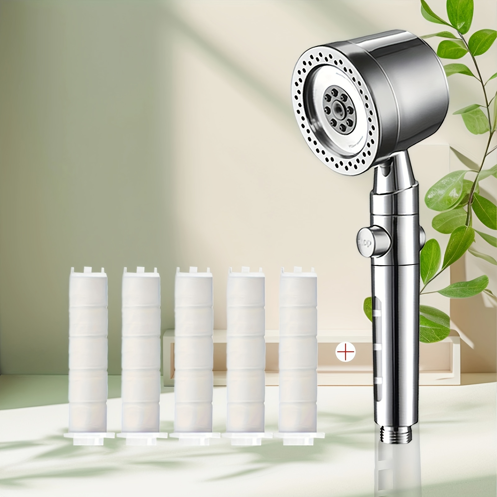 Pressurized Handheld Shower Head With 5 Adjustable Water Flow , Equipped With Filtration, Bathroom Shower Head, Shower Head, Bathroom Hardware, Bathroom Accessories, A Luxurious Bathing Experience