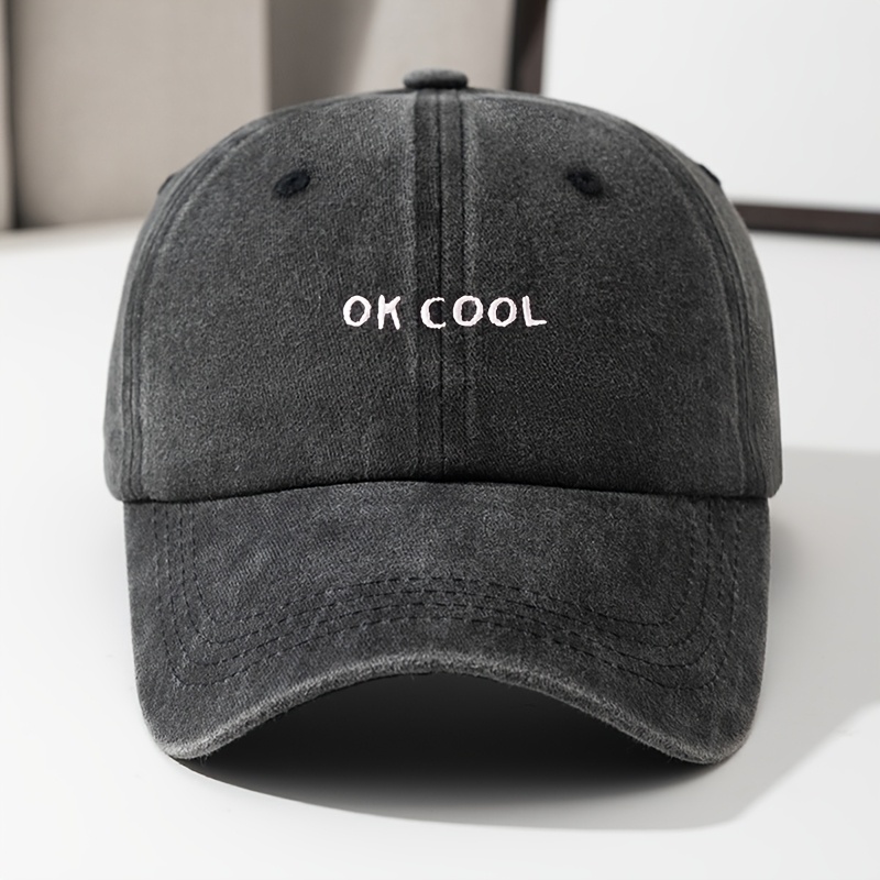 E-shop Vintage Washed Bestickte Trucker-Mütze - Verstellbare Leichte Baseballkappe mit gebogener Krempe, Maschinenwaschbare Retro-Anglerkappe geeignet