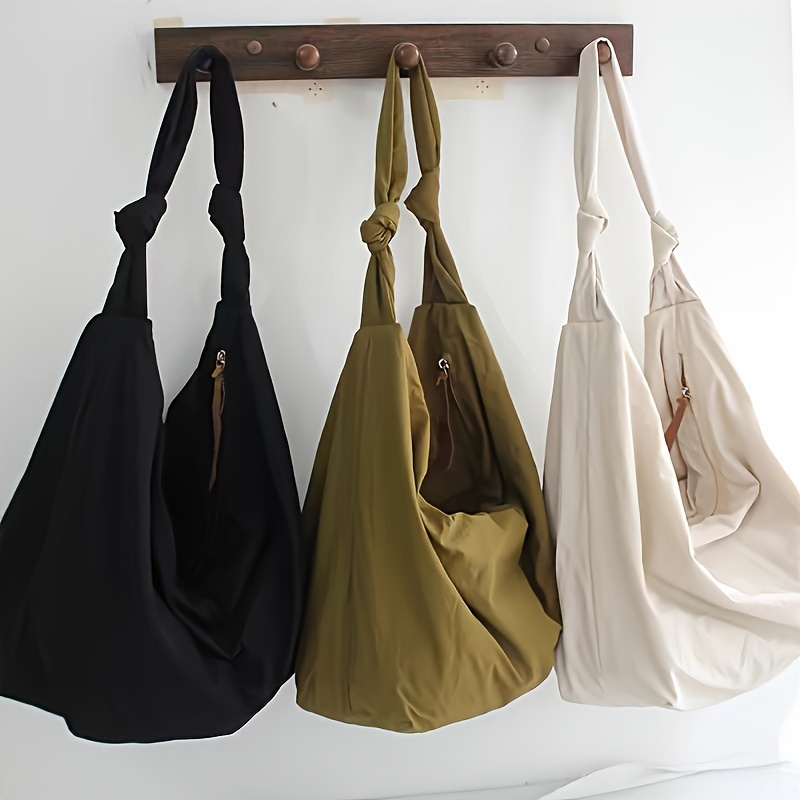 

Minimalist Crossbody Bag, Vintage Nylon Shoulder Bag, Simple Large Capacity Hobo Bag