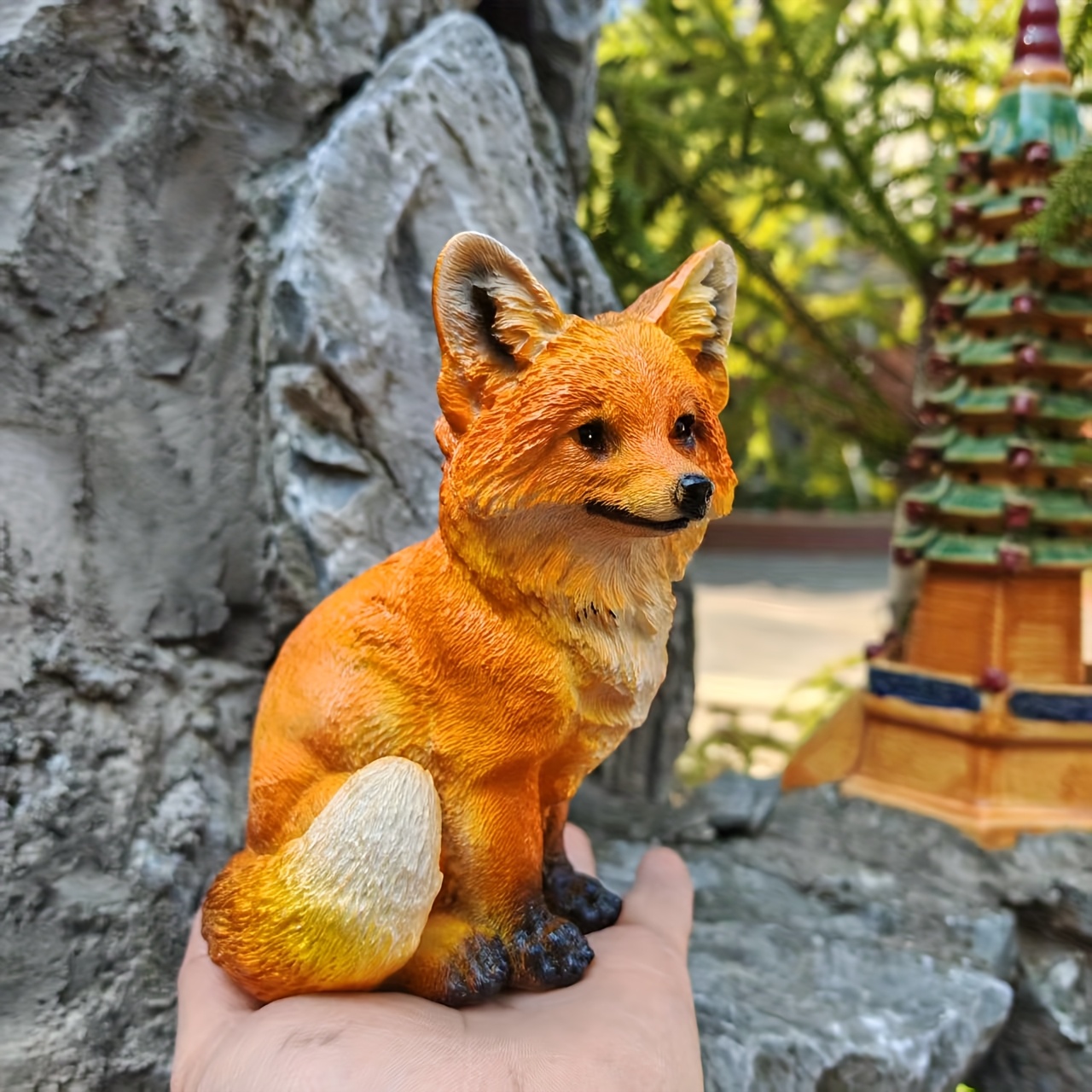 seated fox statue indoor outdoor multifunctional - Temu