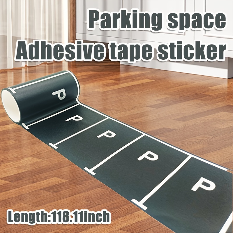 

Reusable Paper Road Tape Parking Scene Decals - Traffic Road Sticker Play Tape For Kids Arts & Crafts - Peel-off No-residue Adhesive Stickers