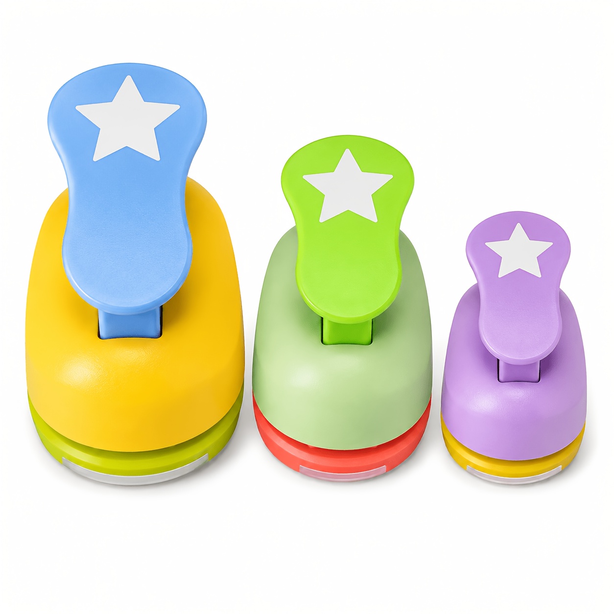 TEMU 3pcs Star Hole Punch Set, 8mm 16mm 25mm Star-shaped Hand Embossing Tool, Suitable For Card Making, Scrapbooking Diy, Photo Album Photo