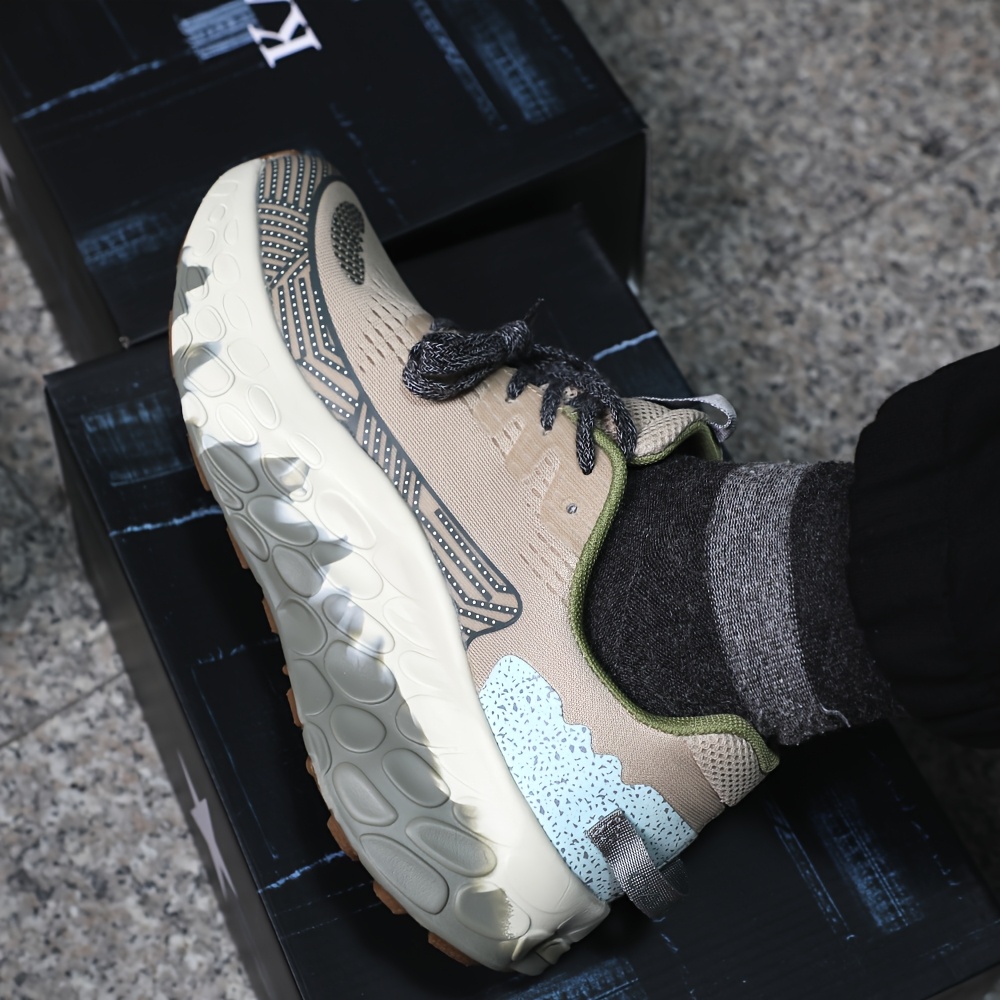 Men'S Thick-Soled Height-Increasing Sports Casual Shoes, Comfortable And Lightweight, Shock-Absorbing Outdoor Jogging Shoes, Slip-Resistant And Breathable Hiking Footwear