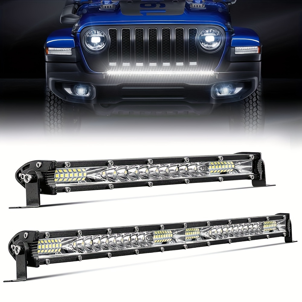 

1pc Eiruiyo Led Bar , 10" 20" , 12v 24v , 500-800 , Aluminum, , For Trucks, , Suvs, Boats, - No Battery Required