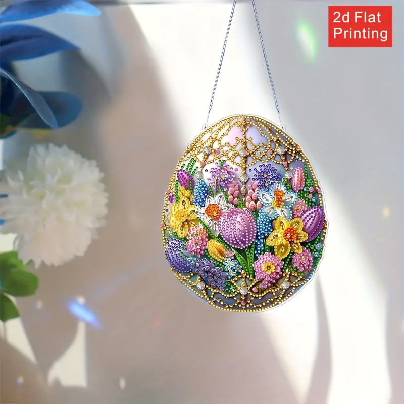 TEMU 2d Flat Printing A Set Of Diamond Painting Kit -5d Round And Irregular Shaped Diamonds, Diy Mosaic Synthetic Gemstonestone Art , Suitable For
