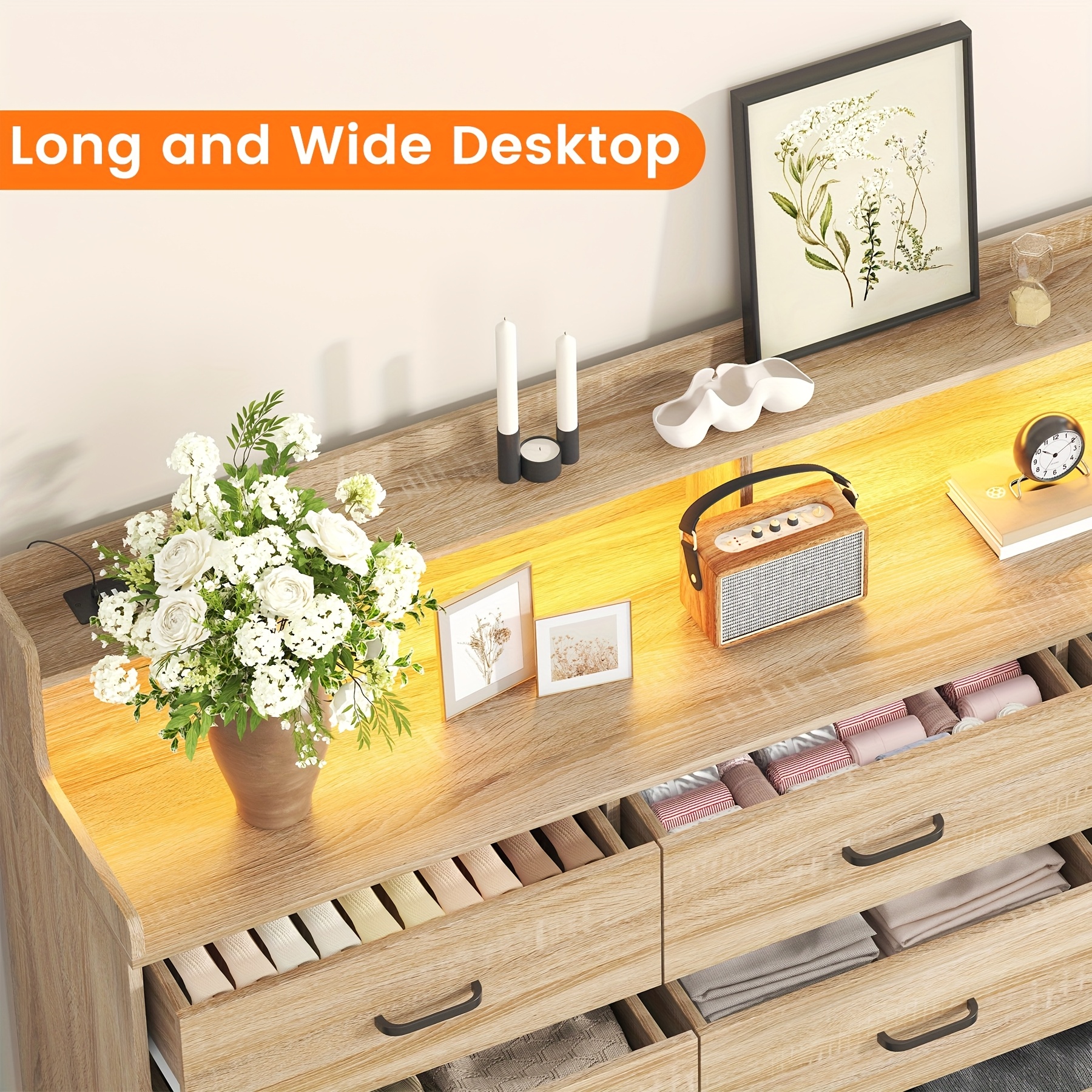 bedroom 6 9 drawer dresser 47 63 inch wide dresser tv stand - Temu