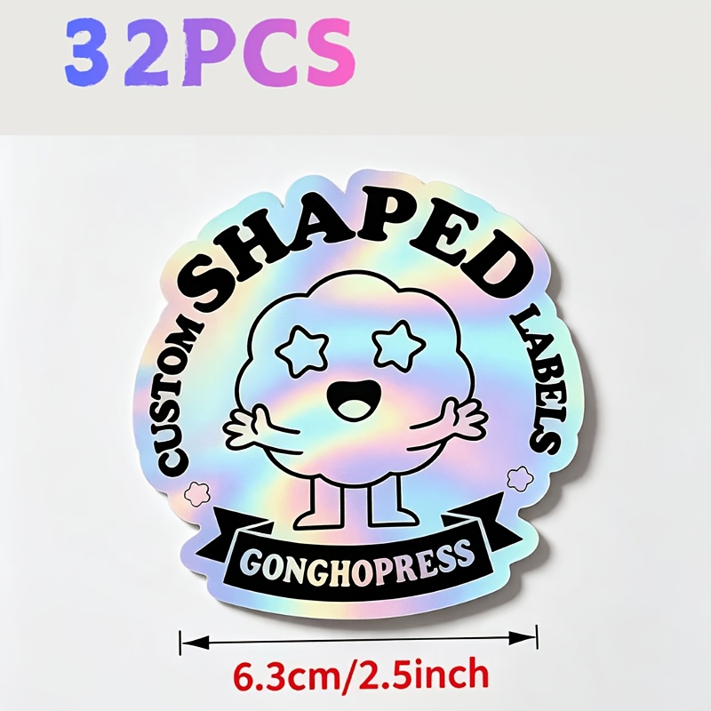 Personalized Custom Irregular Holographic Rainbow Stickers