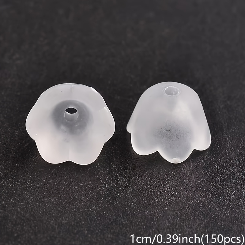Image of 150pcs Of Acrylic Beads Shaped Like Tulip Flowers Of The Valley, Perfect For Crafting Your Own Jewelry Such As Bracelets And Necklaces, Including Assorted Beads
