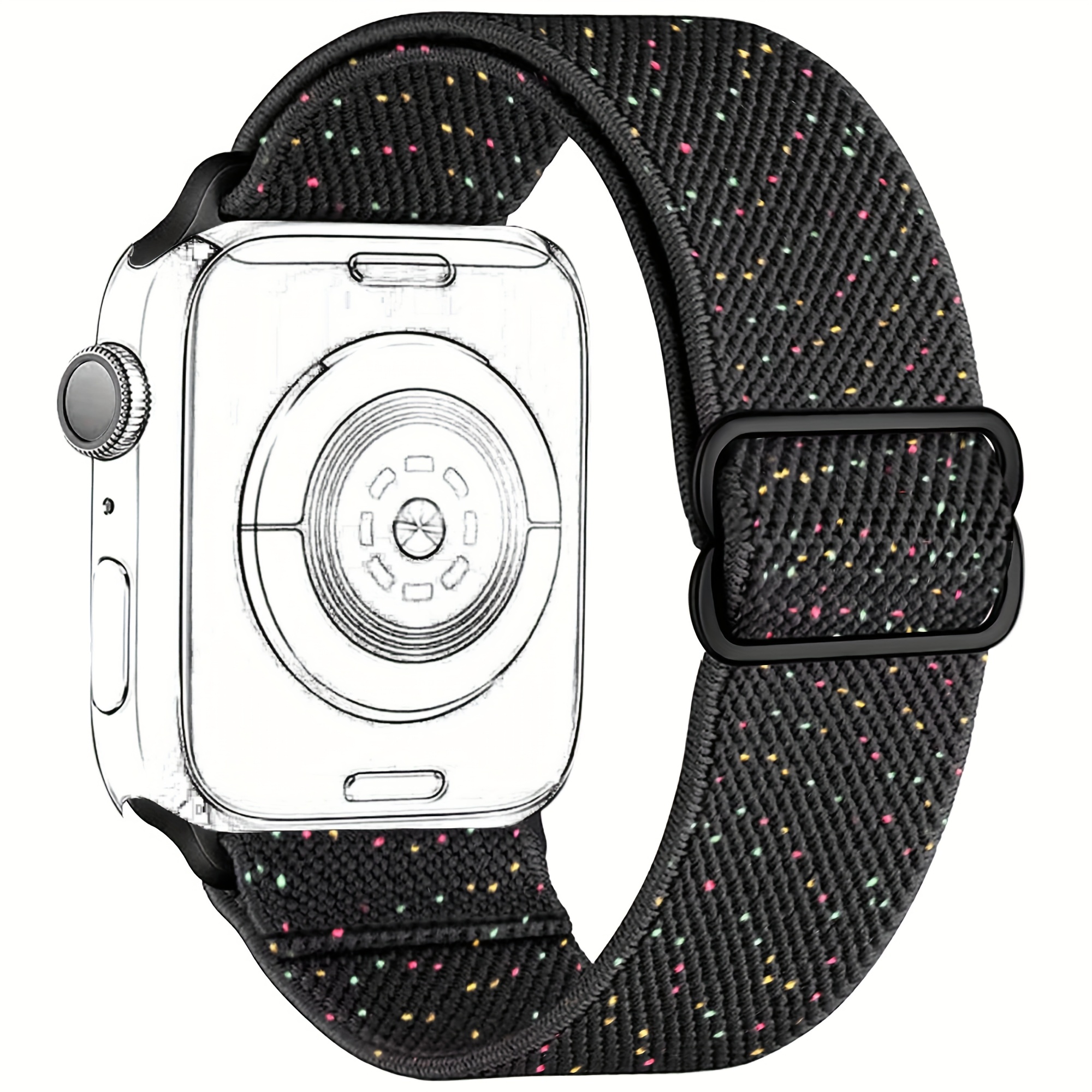 E-shop Flexible Nylon Solo Loop Armbänder passend für Apple Watch Modelle von 38 mm bis 49 mm, einschließlich Ultra 2 und iWatch bis 10. Ideales