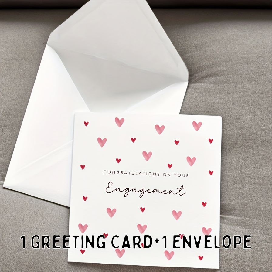 1/5 Set Engasynthetic Gemstoneent Congratulations Card - Celebrating Your Engasynthetic Gemstoneent | Perfect For Daughter, Son, Sister, Or Brother Wedding Engasynthetic Gemstoneent Including Envelope