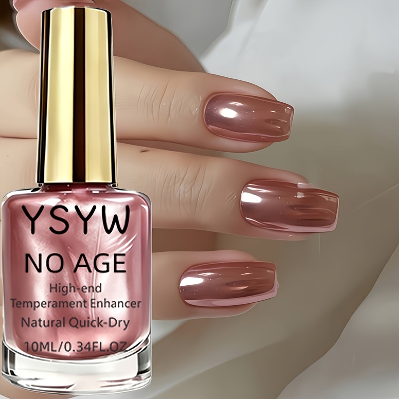   golden metallic gloss mirror nail polish   quick drying with a fine and premium texture maintains high gloss for long lasting effect easy to apply enhances   cyberpunk style nails salon grade manicure service