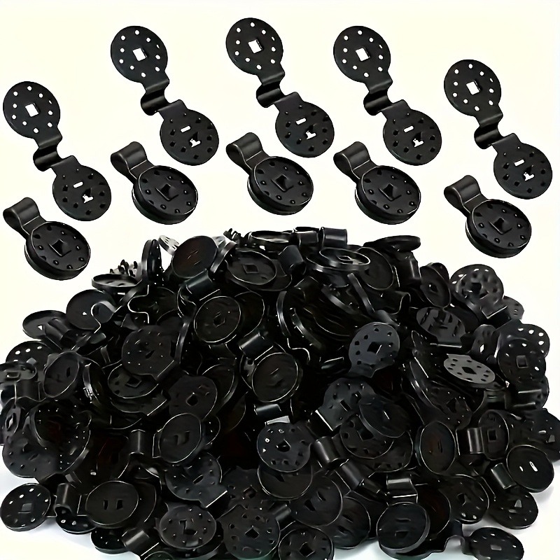 E-shop 300 Stück verstärkte langlebige Kunststoff-Sonnenschutzclips – Multifunktionale schwarze Gitterhalterung für den Garten,