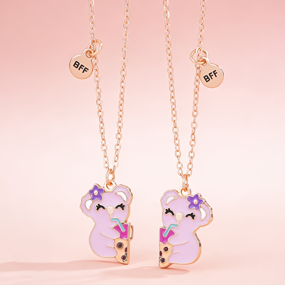 2pcs Koala Pendant Necklace BFF Set for Girls