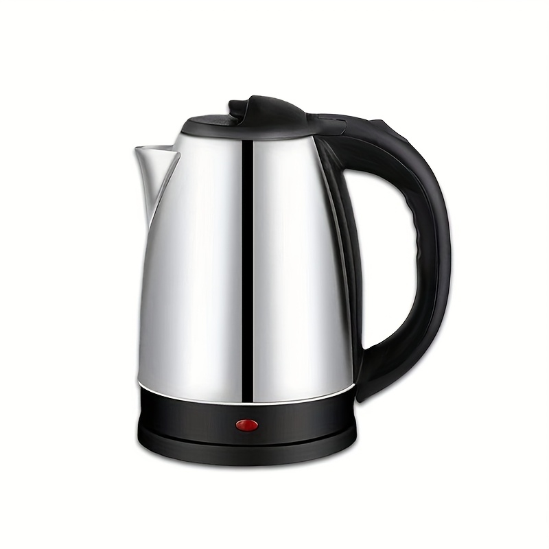 TEMU 1pc Stainless Steel Electric Kettle, Thick Stainless Steel, 2l Large Capacity, Automatic , , One-button Start, Simple And Convenient, Suitable For Boiling Water When Brewing Tea At Home.