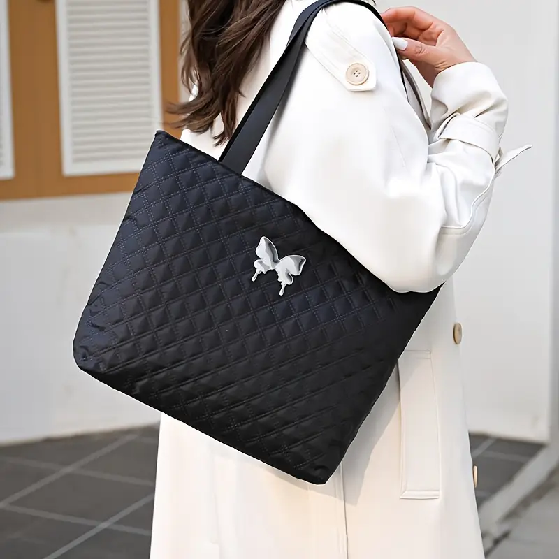 stylish womens tote bag commuting featuring a trendy shoulder design details 10