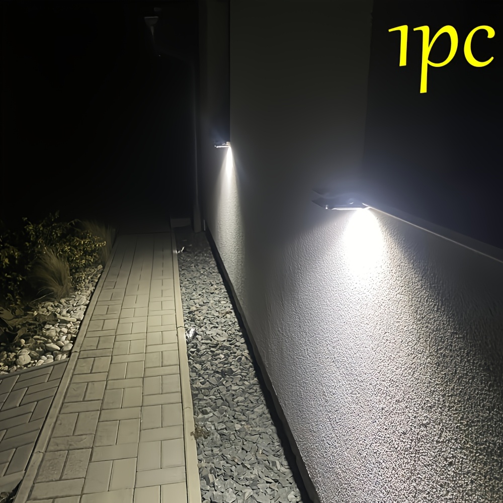 TEMU Lumière Solaire d'Extérieur Ultra Lumineuse avec Détecteur de Mouvement et Angle/Luminosité Réglables - Lampe Rechargeable à Pince Adaptée pour