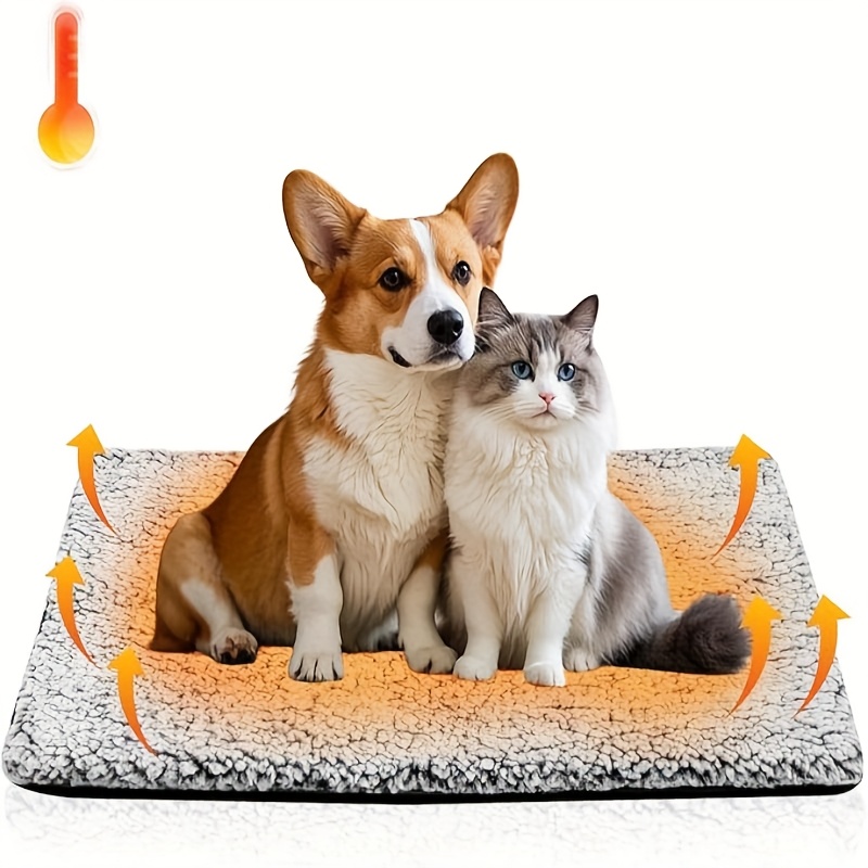 TEMU 【自温】猫用ベッド 猫 犬用 超ソフト 温熱パッド 屋内 屋外 滑り止め