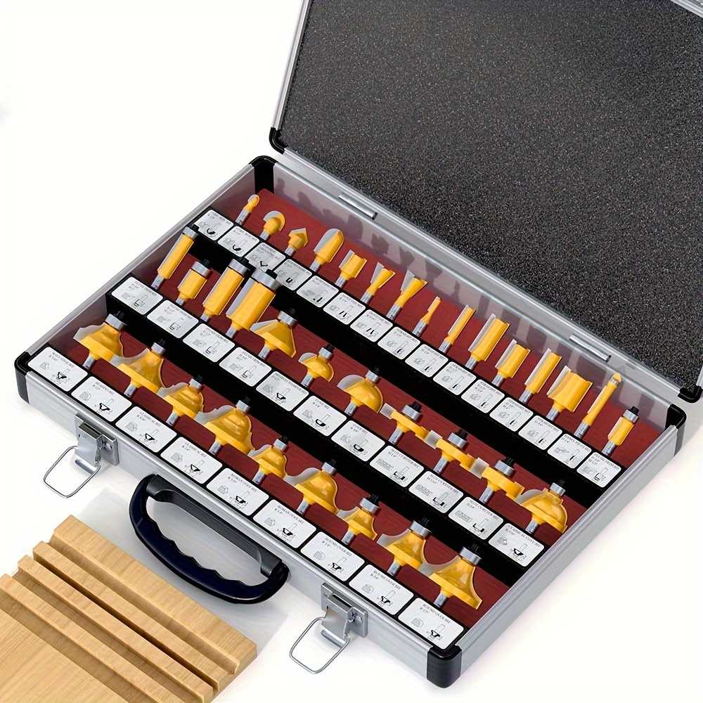 

35pcs Router Bit Set 1/4" - Woodworking , Cutting & In Metal