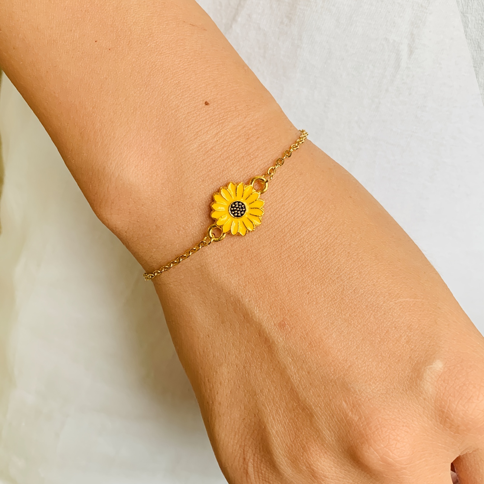 sunflower bracelets sold on Temu United States