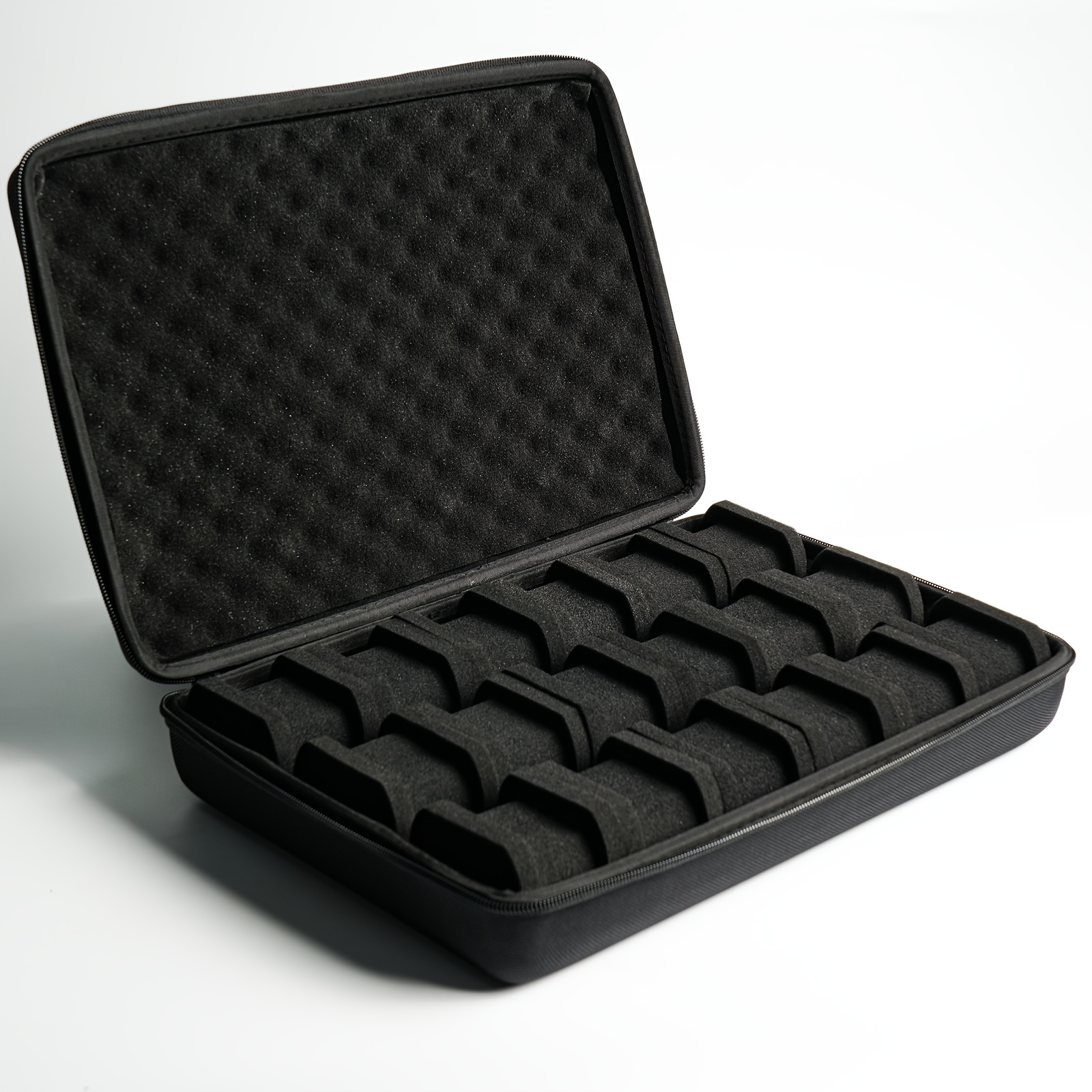 TEMU 18-slot Watch Storage Box, Carry Case, Watch Display Organizer, Watch Box Holder Display Cabinet, Hardshell Zipper Watch Carry Case