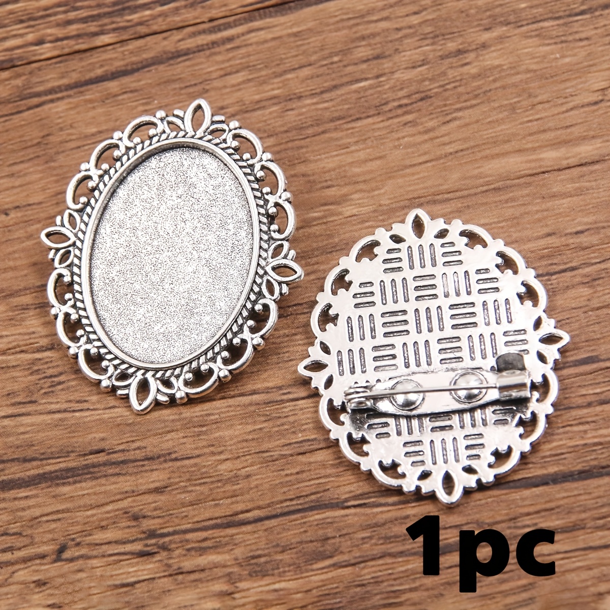 TEMU Personalized Custom Vintage Brooch With Photo - 4 Colors Available, Commemorative Keepsake Pin For Elders' Photos, Event Pins, Corporate Pins,