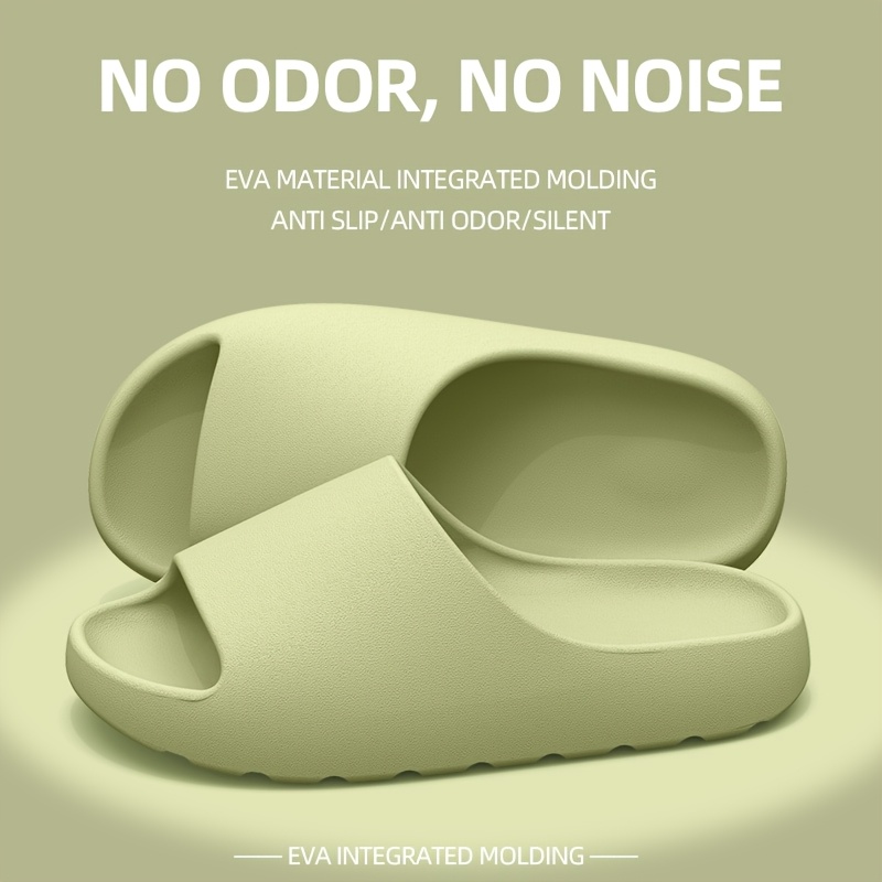 Lightweight EVA Slippers for Men and Women - Non-Slip, Comfortable Indoor and Outdoor Wear, White with Black Accents, All-Season Wear, Casual Home Shoes|Minimalist Design|Eva Upper Material