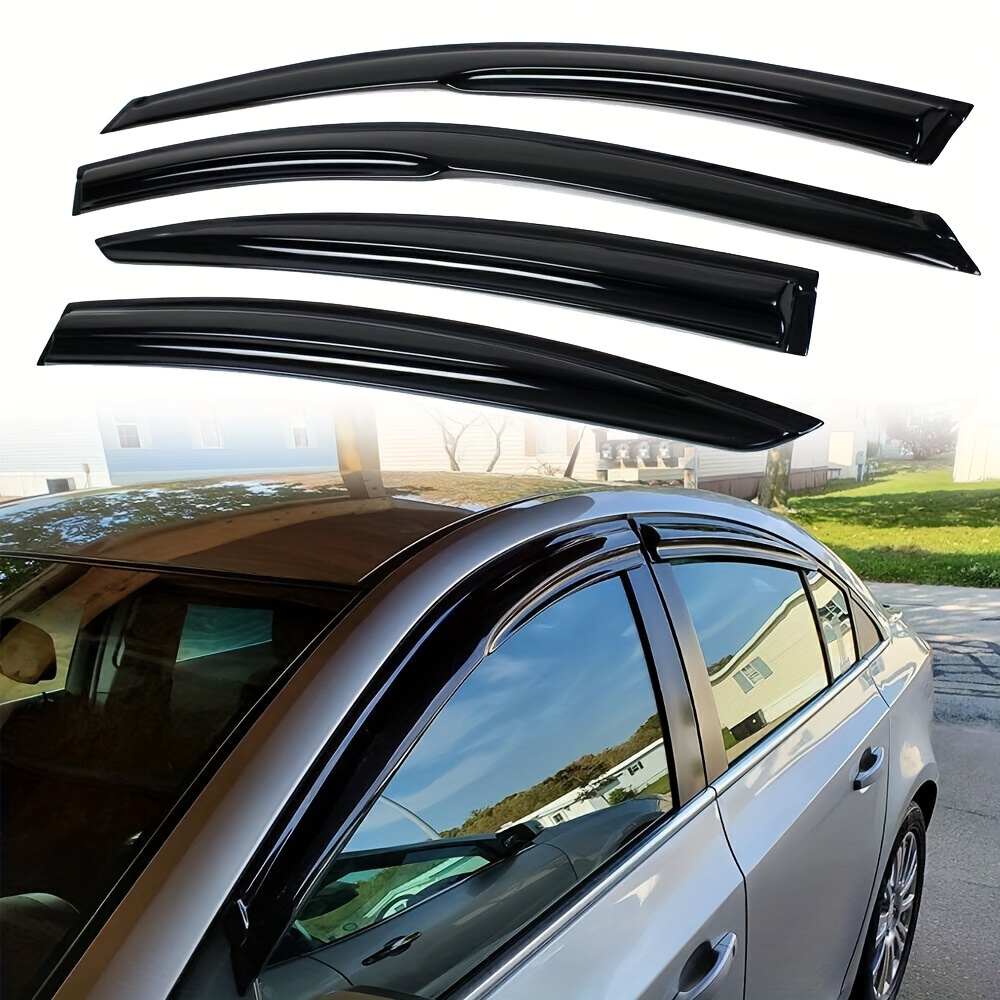 TEMU For 2011-2015 For Cruze Jdm Style Door Window Visors Vent Shade Sun Rain Guards Wind Deflectors 4pcs/ Set