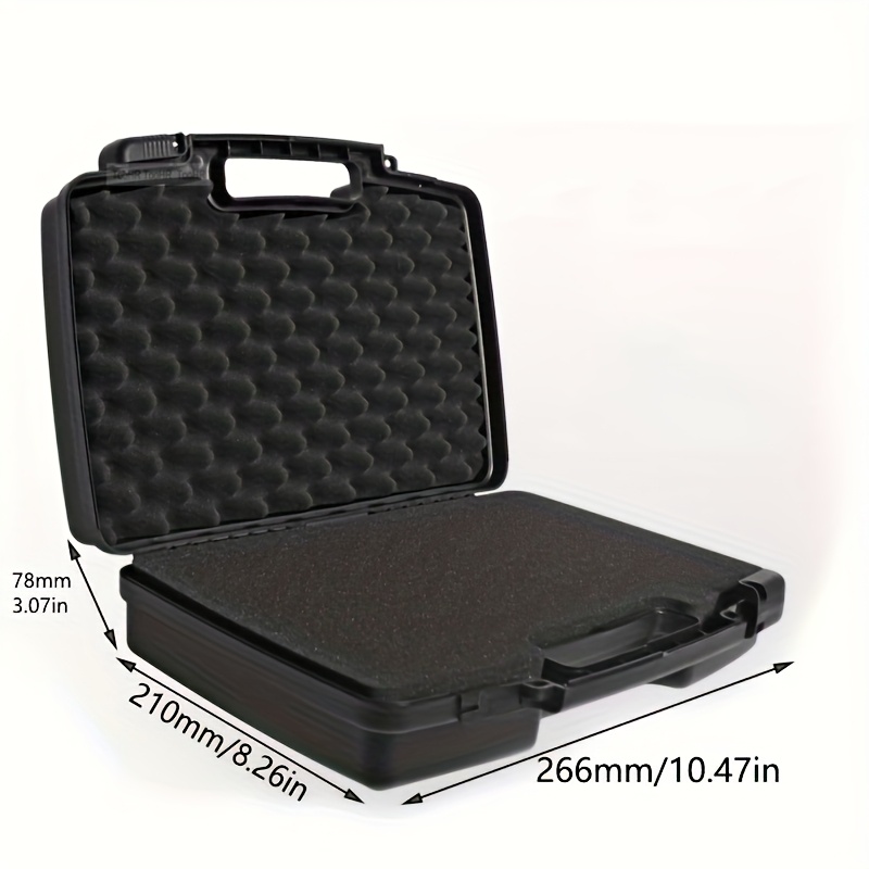 TEMU Multi-functional Portable Tool Box, Plastic Equipment Case, Non-waterproof Hardware Tool Carrying Case, Protective Storage Box For Instruments