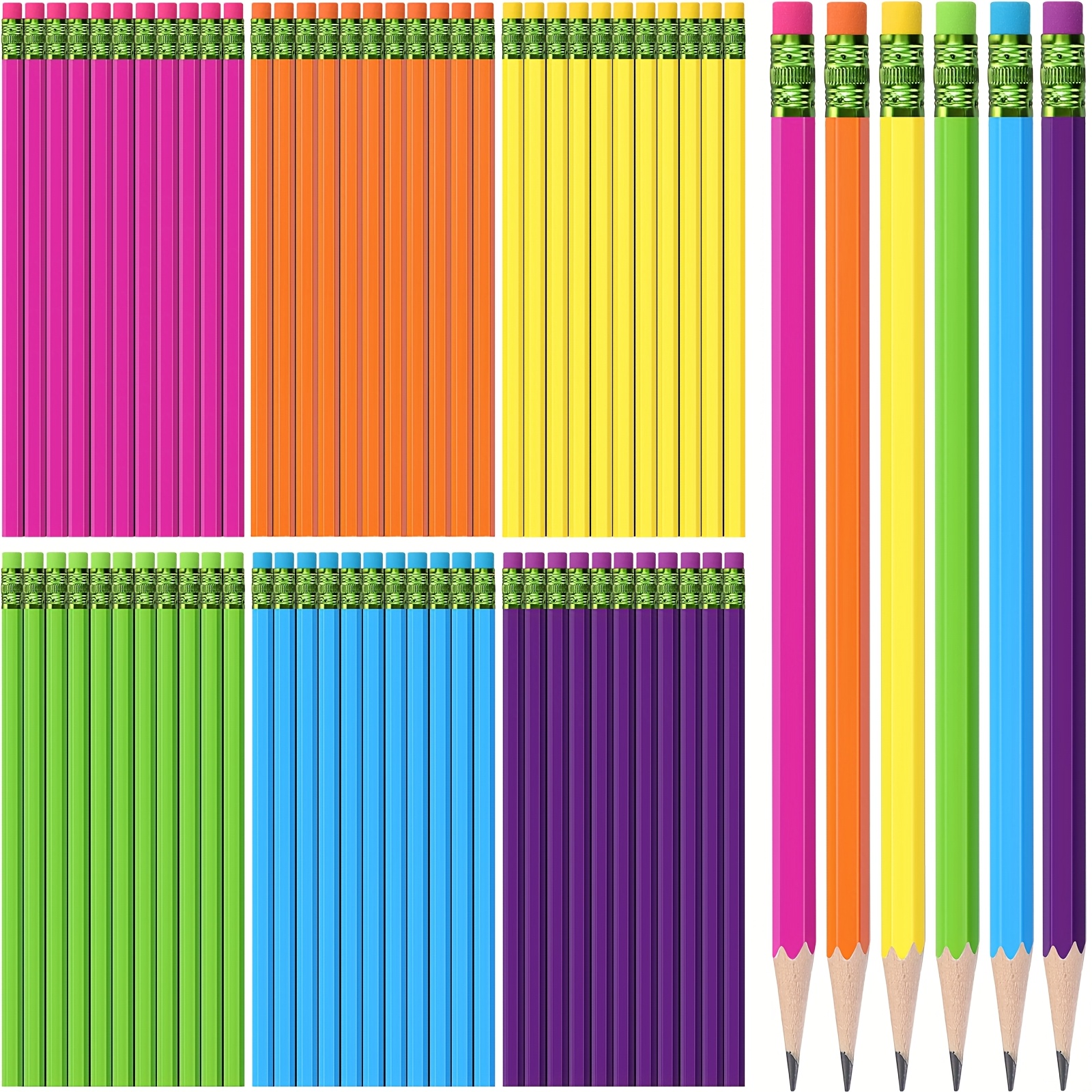 

Outus 120-pack Hb Wooden Pencils With Erasers, Hexagonal Graphite Pencils For , Drawing, Office, Exams, And Sketching - Smooth & Easy Sharpening