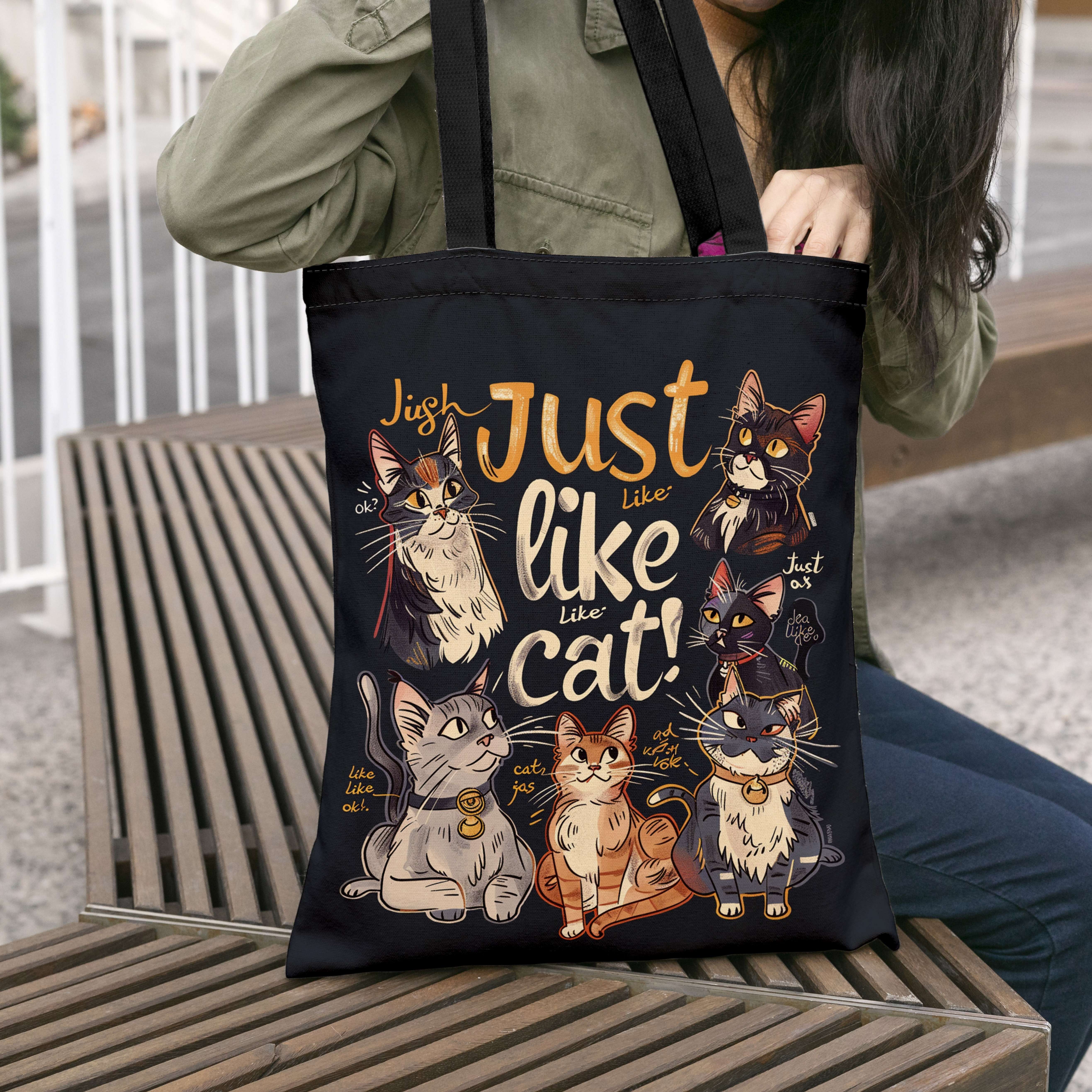 TEMU 【商品名】大容量で可愛くて楽しい猫モチーフの。ショッピング、旅行、普段使いに最適。女性向けの手頃な価格のトートバッグで、便利さとスタイルを追求。