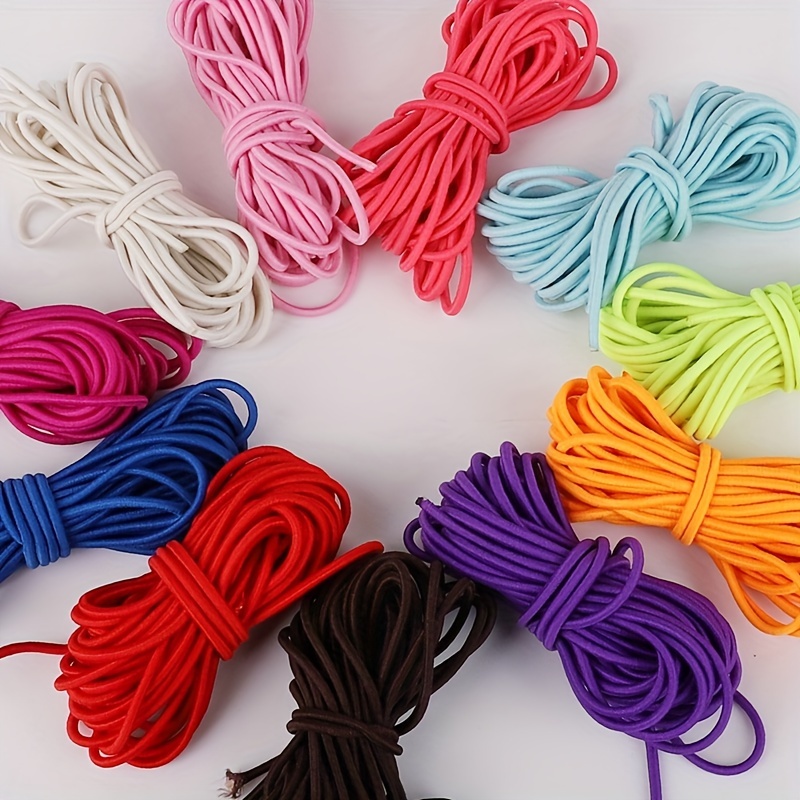 

1pc 5yards Vibrant Cord, 2mm - Rubber Band For Diy Crafts, Sewing, Beading, Jewelry Making & Lanyards - Assorted Colors, Diy Crafting Supplies|flexible Bands|high Elasticity Cord, Rope For Crafts