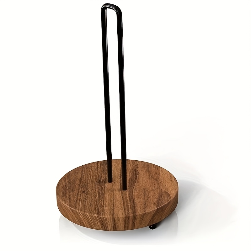 Image of Compatible For For Countertop Mount: Sturdy Wood & Iron Tabletop Napkin & Tissue Holder - Space- Countertop Paper Dispenser Suitable And Dining Tables