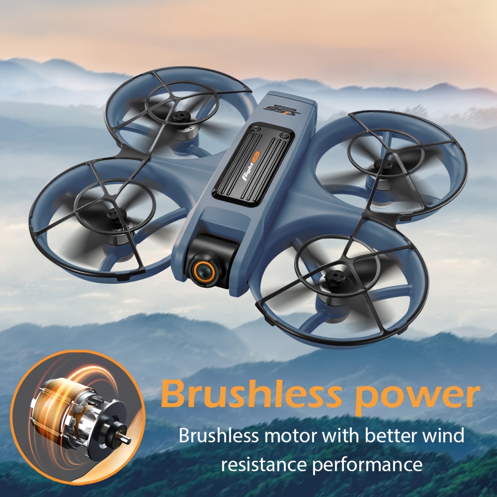 Ulepszony Dron S156 z Silnikiem Bezszczotkowym, Potężny Lot, Pozycjonowanie Optyczne & Ochrona Przed Kolizjami, FPV Quadcopter z Podwójną Kamerą, Tryb Headless, Kontrola Prędkości, LED Nocne Światła, Długi Czas Lotu – Idealny dla Początkujących, Fotografia Aerialna, Wyścigi, Kemping, Prezenty na Urodziny/Swięta – Kompatybilny z Pilotem z Dużym Ekranem, Sprzęt Campingowy, Elegancki Design, Zaawansowana Technologia, dla Miłośników Tech