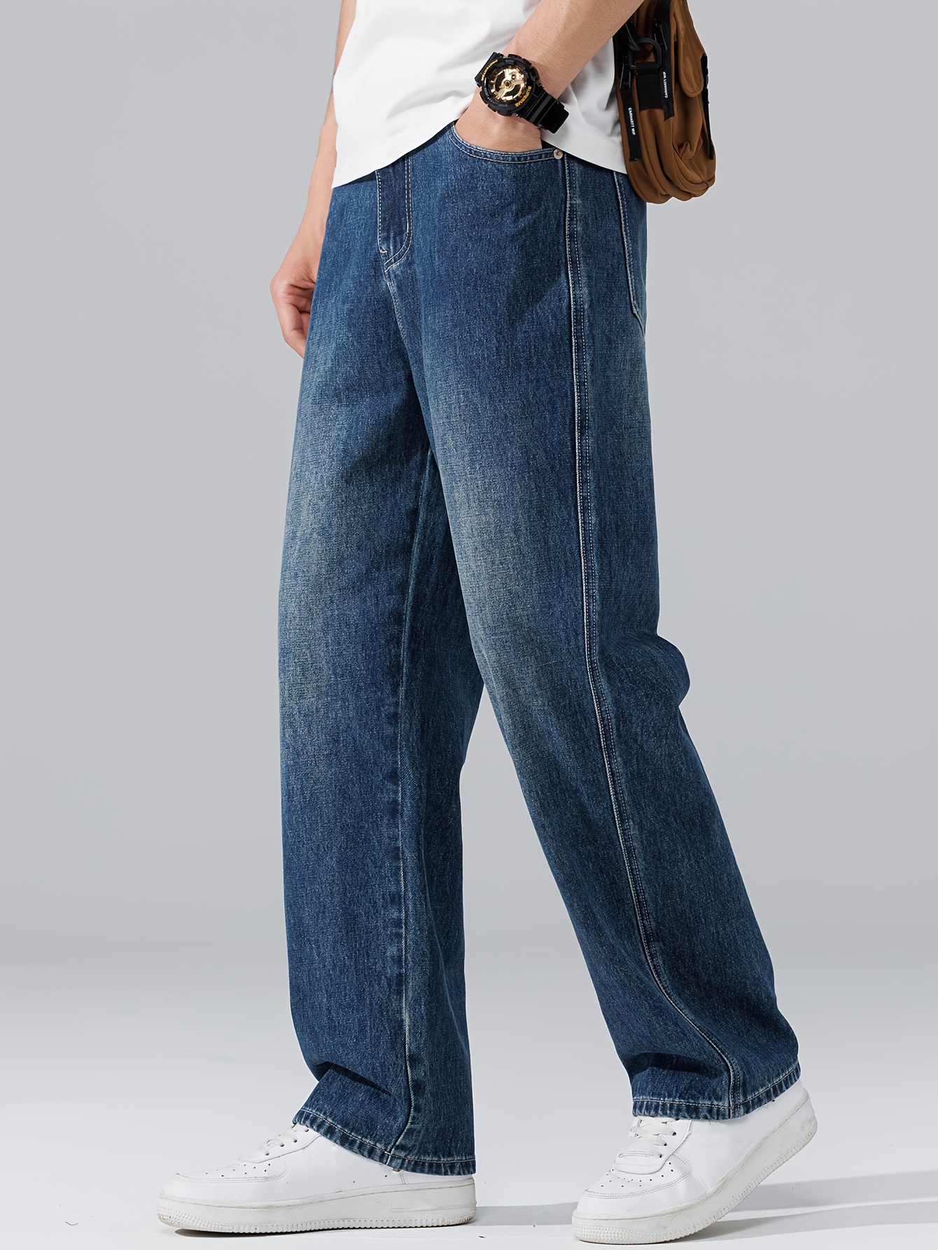 Baggy Jeans Wide Leg Tendencia Vaqueros Hombre 2021 Pantalones