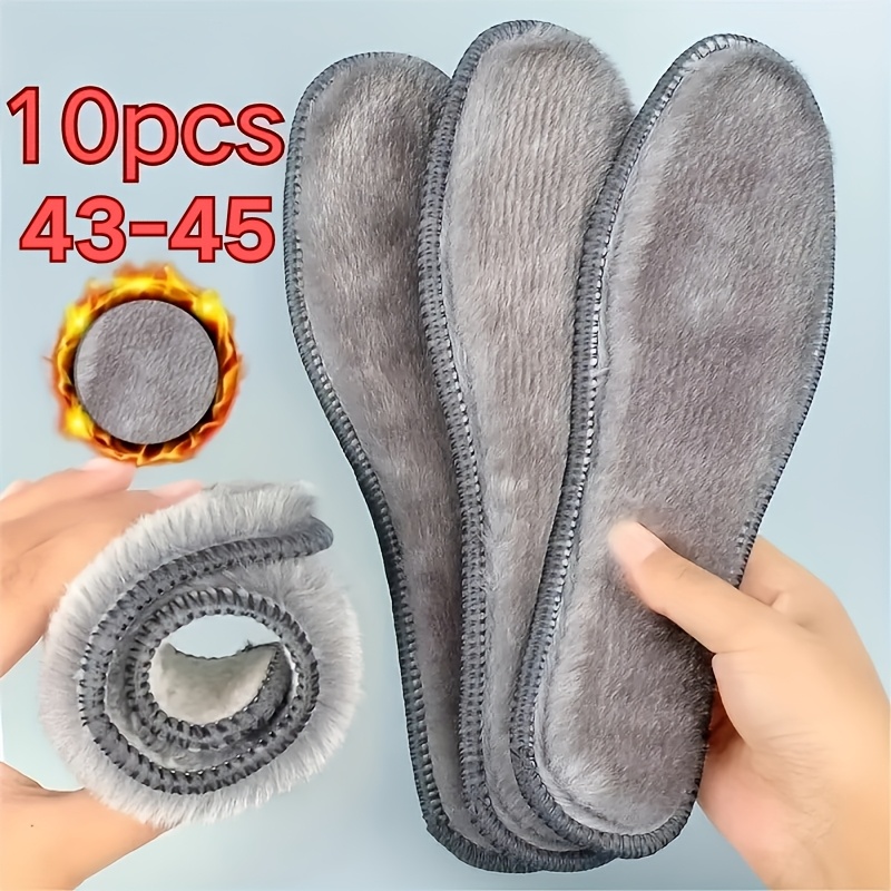 10pcs (5 Pairs) Winter Thickened Warm Insoles, Comfortable Shoe Inserts For Men And Women, Sweat-absorbent Sports Insoles, Cold-proof Insoles, Special For Winter