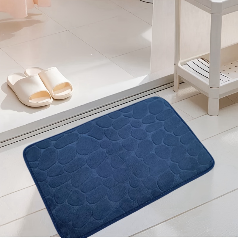1pc Quick-Drying Memory Foam Bath Mat with Non-Slip Backing - Soft And Comfortable Shower Room Carpet, Machine Washable Bathroom Accessory, Bathroom Accessories