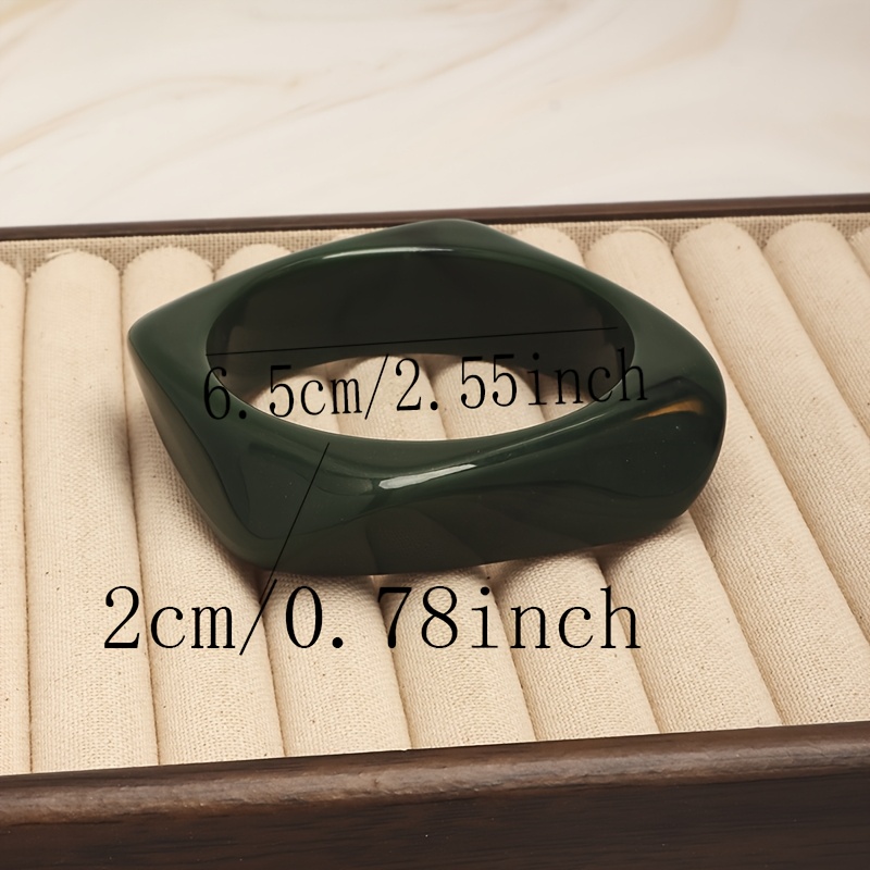 3pc Gradient Resin Stackable Bracelet Set for Women