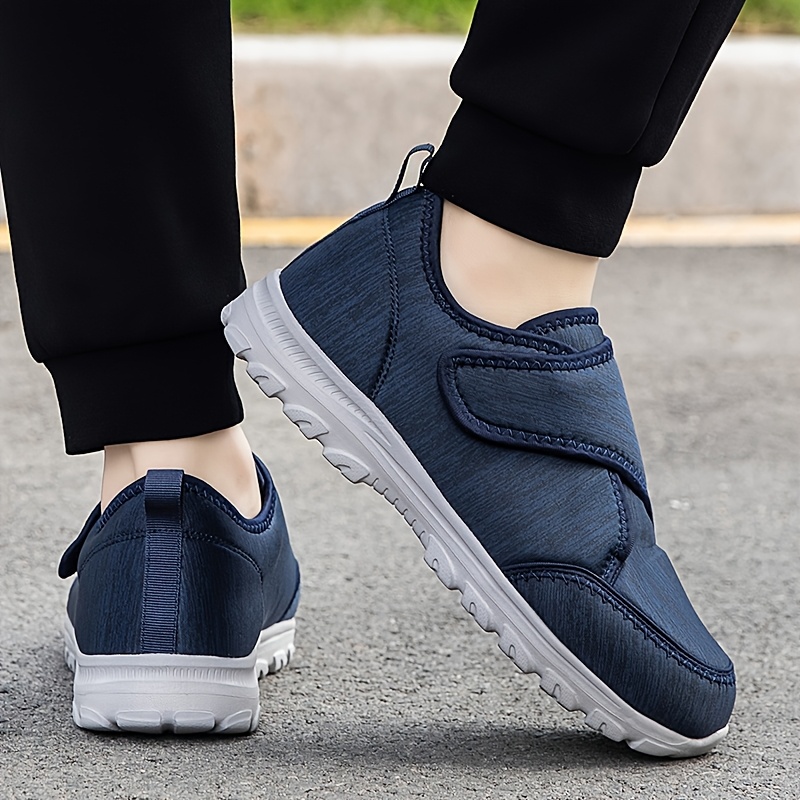 Men's Athletic Walking Shoes, Breathable Fabric & Adjustable Design