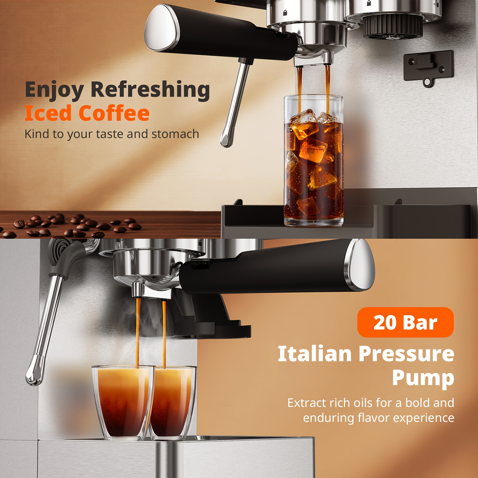 Italiaanse espressomachine van 20 bar